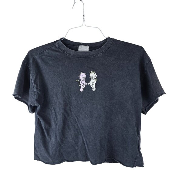 Urban Nation Part Angel Part Devil Cropped T-shirt XS - Picture 1 of 4